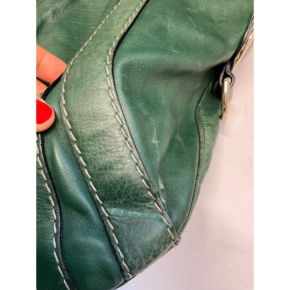 Gucci Green Leather Shoulder Hobo Bag Gold Hardware - Picture 11 of 16